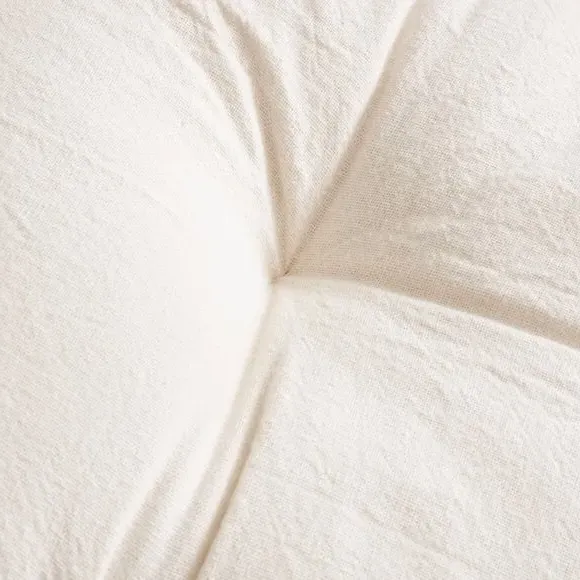Esme Round Seat Pad - Cream, Cotton alternate view