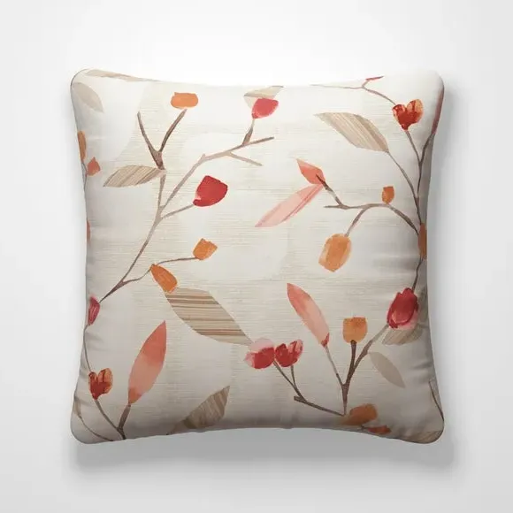 Custom Cushion Cover with Branch Print - Rosso alternate view