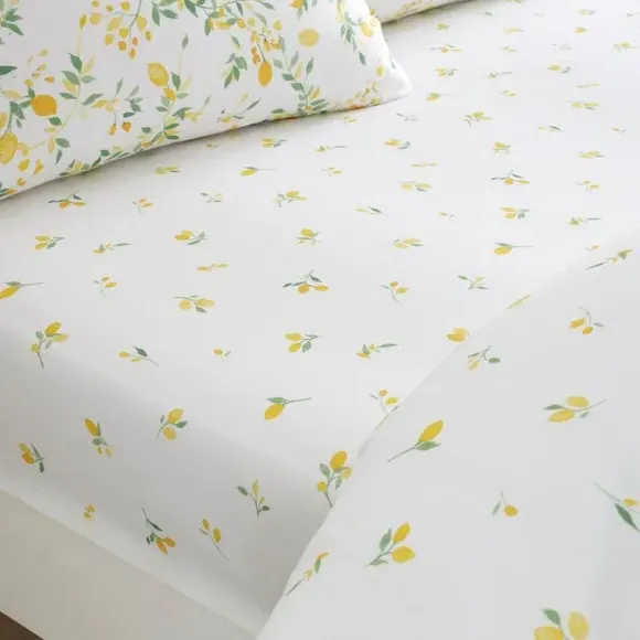 Evie Lemons Fitted Sheet - Yellow, Cotton product