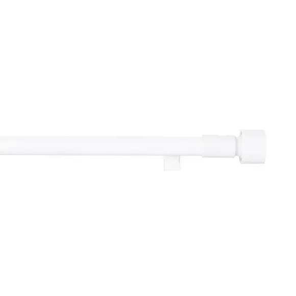 Extendable Curtain Pole No Drill - White, Metal alternate view