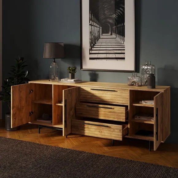 Extra Wide Sideboard with Storage - Mango Wood alternate view