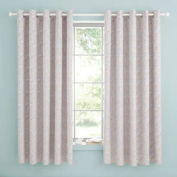 Ditsy Bunny Blackout Eyelet Curtains - Light Pink alternate view