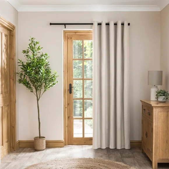 Eyelet Door Curtain with Blackout - Natural alternate view