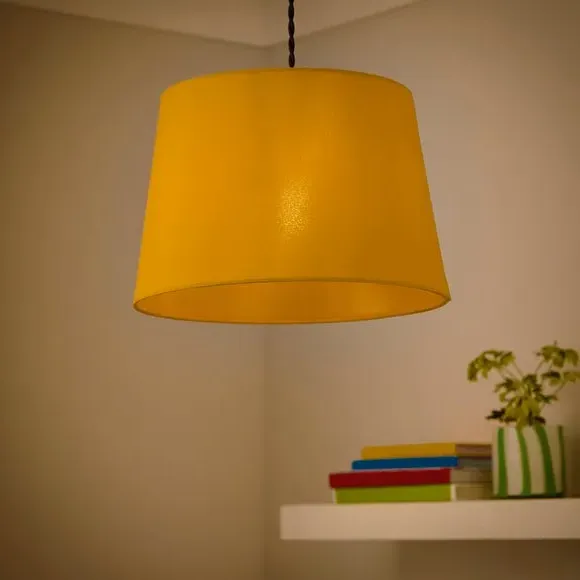 Fabric Tapered Lamp Shade Easy Fit - Citrine, Polyester alternate view