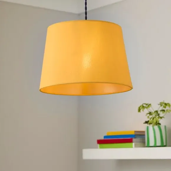 Fabric Tapered Lamp Shade Easy Fit - Citrine, Polyester product
