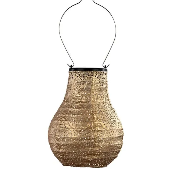 Bulb Solar Lantern with LED - Gold alternate view