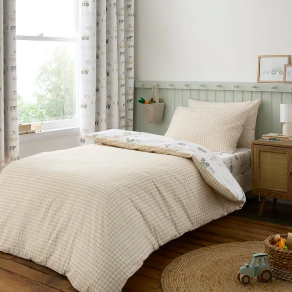 Farmyard Friends Quilt Cover & Pillowcase Set - Multicolor, Cotton alternate view