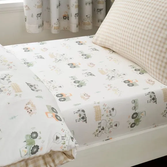 Farmyard Friends Set of 2 Fitted Sheets - Cotton product