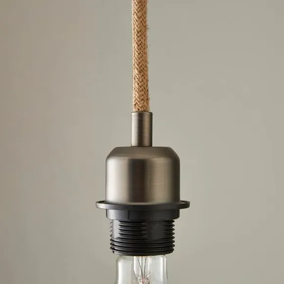 Fentress Jute Flex Pendant Ceiling Light Cable - Silver alternate view