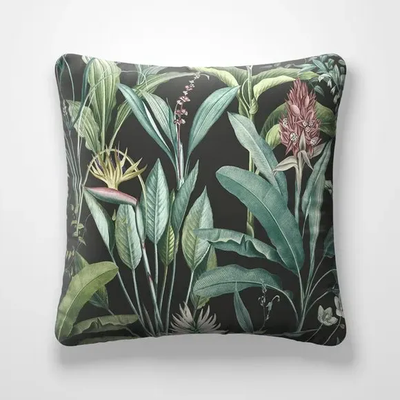 Fire Retardant Cushion Cover - Emerald, Fabric alternate view