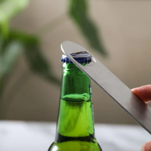 Flat Bottle Opener - Silver, Stainless Steel product
