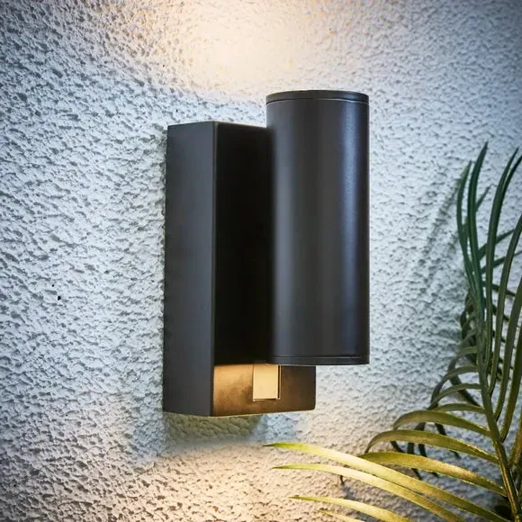 FlexiCell Wilson 2-Light LED Outdoor Wall Light - Black product