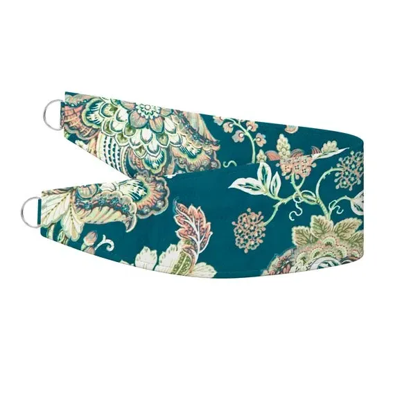 Floral Curtain Tieback - Teal alternate view