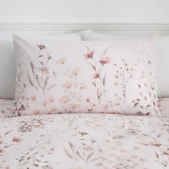 Watercolour Floral Duvet Cover Set - Blush Pink alternate view