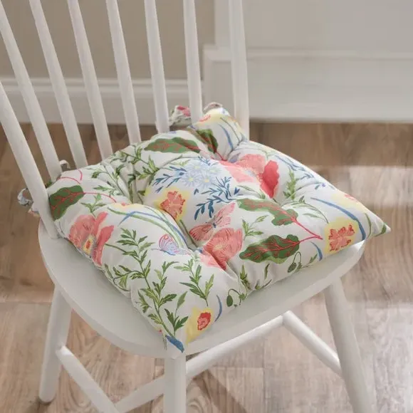 Floral Print Seat Pad - Multicolor, Cotton