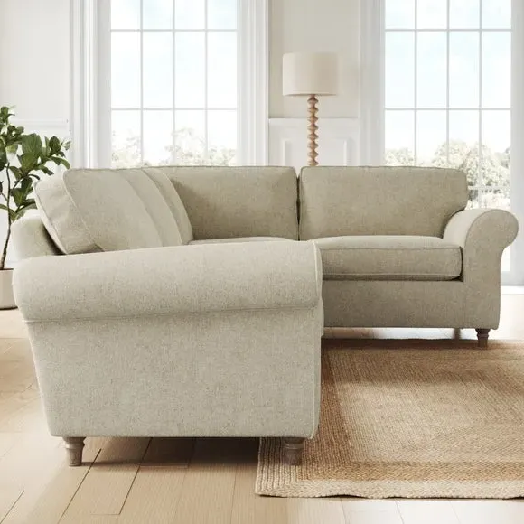 Corner Sofa with Curved Arms - Sandstone, Chenille alternate view