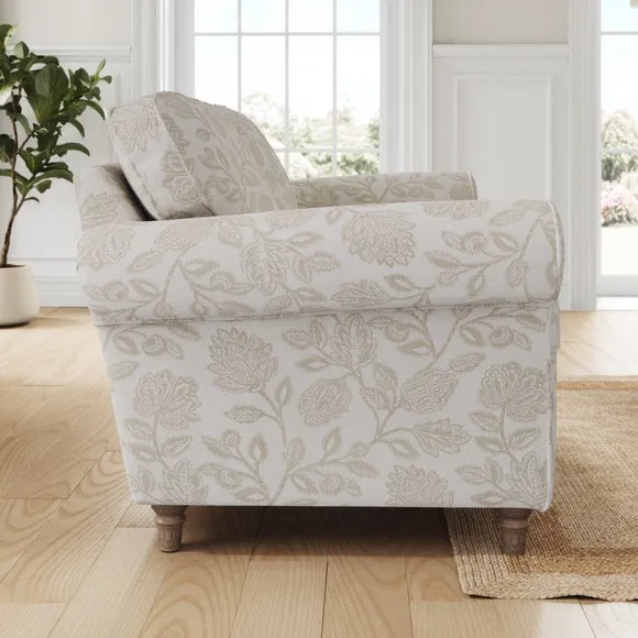 2-Seater Sofa with Curved Arms - Natural, Fabric alternate view