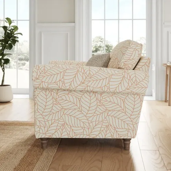 Flori Woven Leaf Armchair - Butterscotch, Fabric alternate view