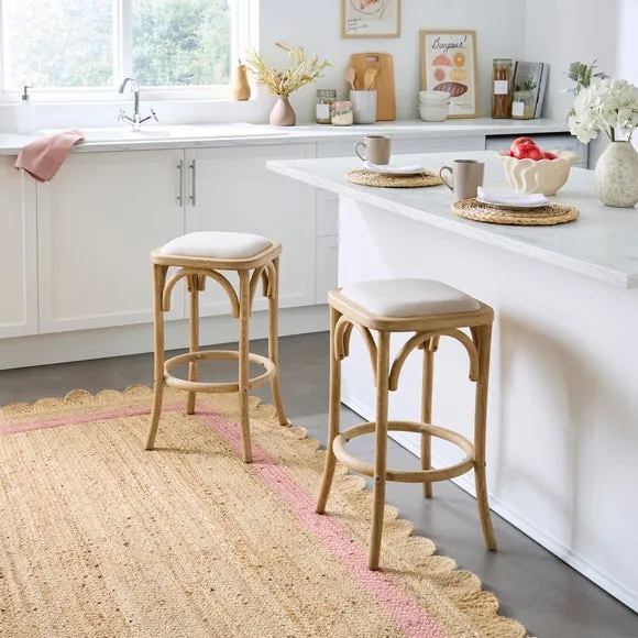 Florine Backless Counter Height Bar Stool - Oak alternate view