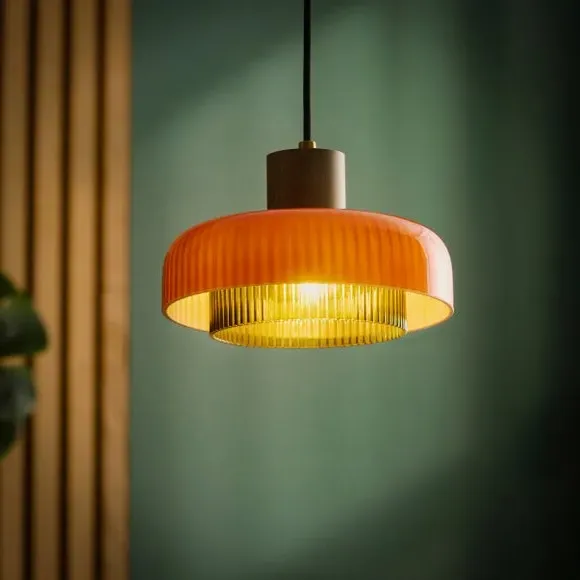 Floyd Retro Easy Fit Pendant Shade - Orange, Glass alternate view