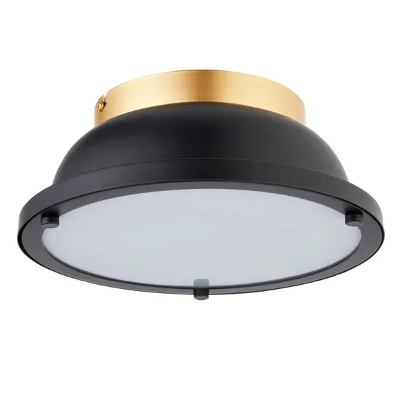 Barton Bathroom Flush Ceiling Light Dimmable - Black, Stainless Steel by Dunelm, image 6