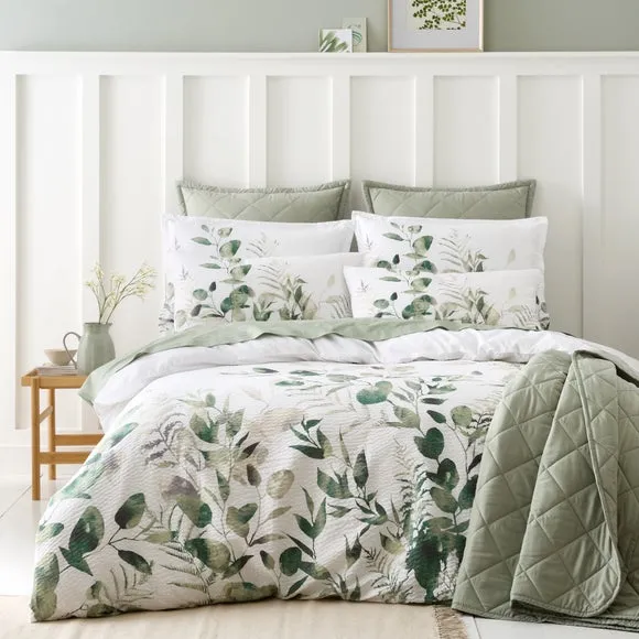 Oxford Pillowcase with Button Closure - Green alternate view