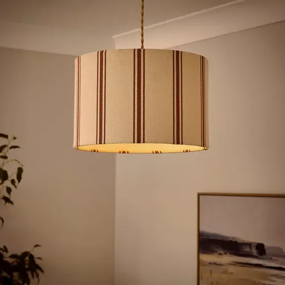 Folkstone Stripe Easy Fit Lamp Shade - Red alternate view
