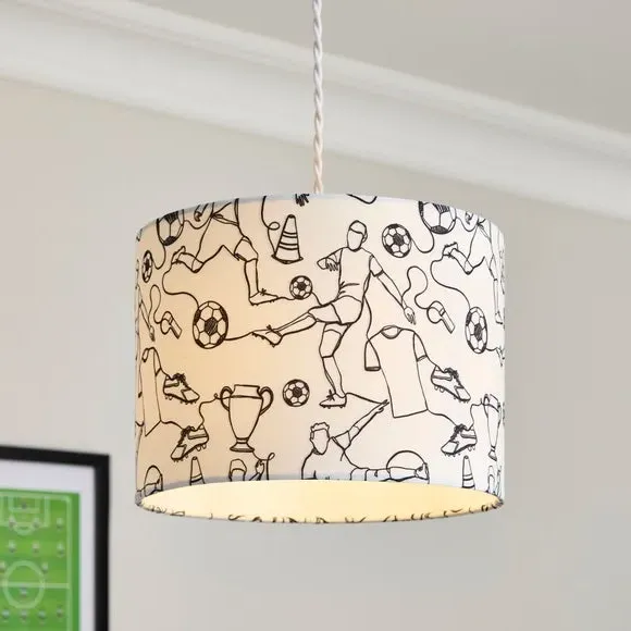 Football Doodle Easy Fit Lamp Shade - Black/White product