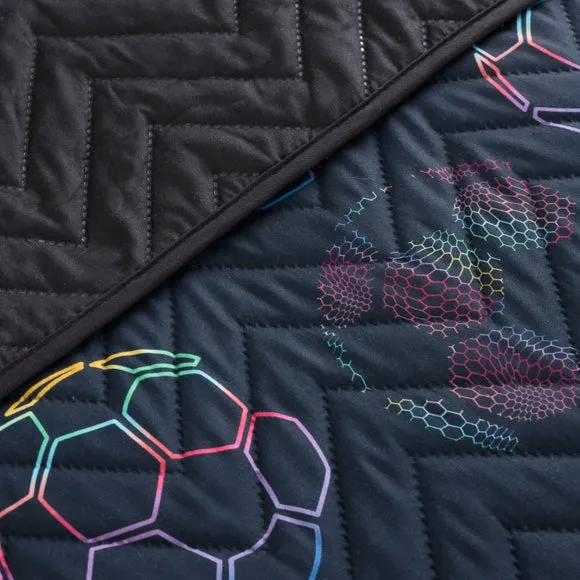 Football Pinsonic Bedspread - Black, Polyester alternate view
