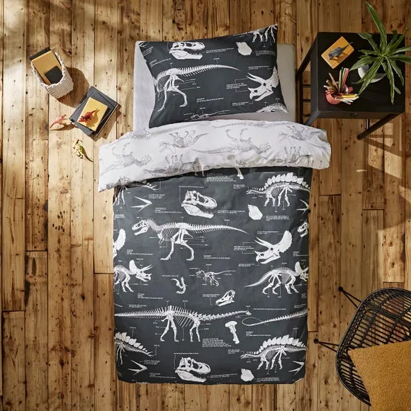 Fossil Forager Duvet Cover and Pillowcase Set - Natural, Cotton alternate view