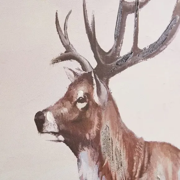 Framed Canvas Print - Natural, Stag Design alternate view