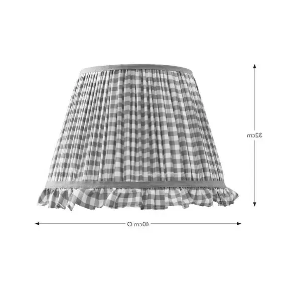 Carys Frilled Lamp Shade with Gingham - Orange, Polyester by Dunelm, image 5