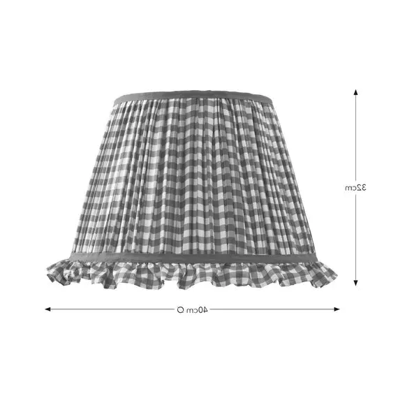Carys Frilled Lamp Shade with Gingham - Red, Polyester by Dunelm, image 5