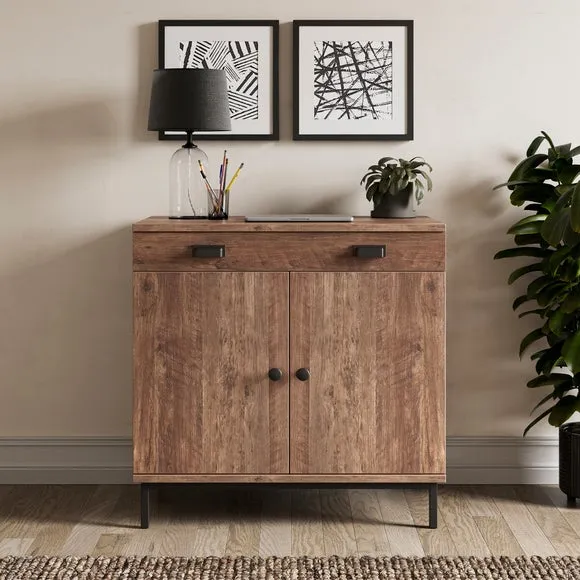 Hideaway Desk with Storage - Dark Wood Effect
