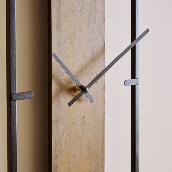 Rectangle Skeleton Wall Clock - Black, Metal alternate view