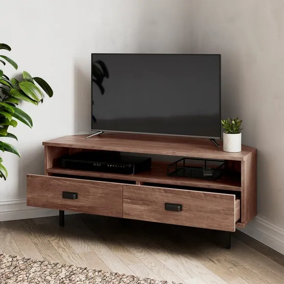 Corner TV Unit with Drawers - Pine Effect alternate view