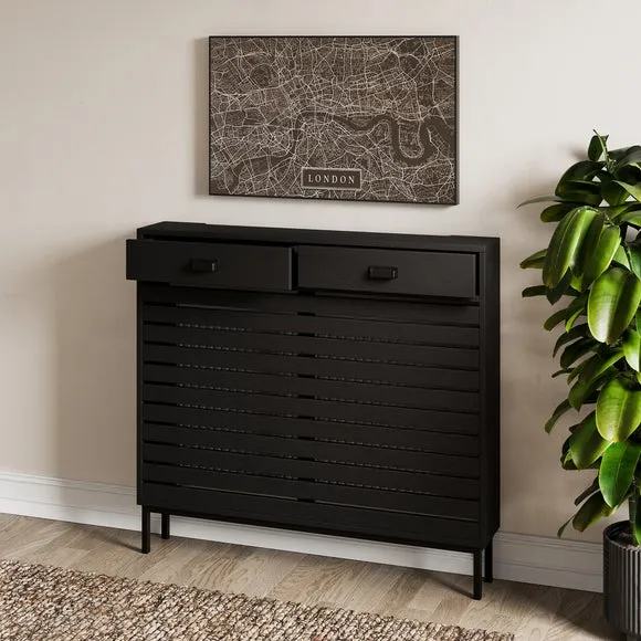 Fulton Radiator Cover with Storage - Black alternate view