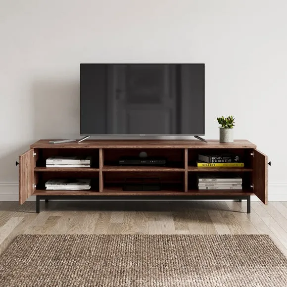 Fulton Wide TV Unit with Storage - Pine Effect alternate view