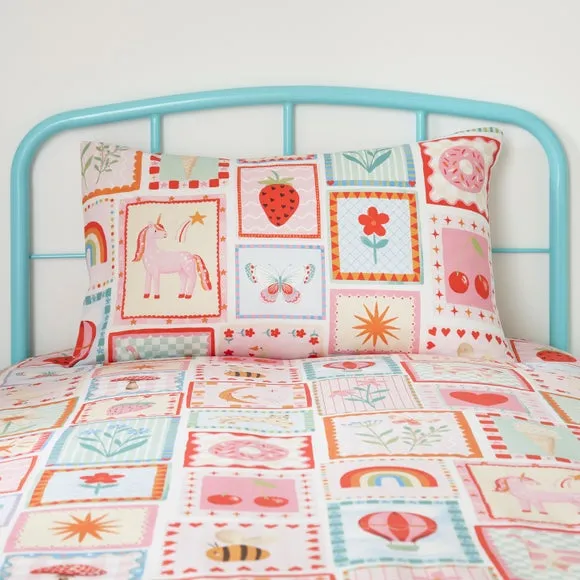 Fun Frames Duvet Cover and Pillowcase Set - Multicolor, Polycotton alternate view