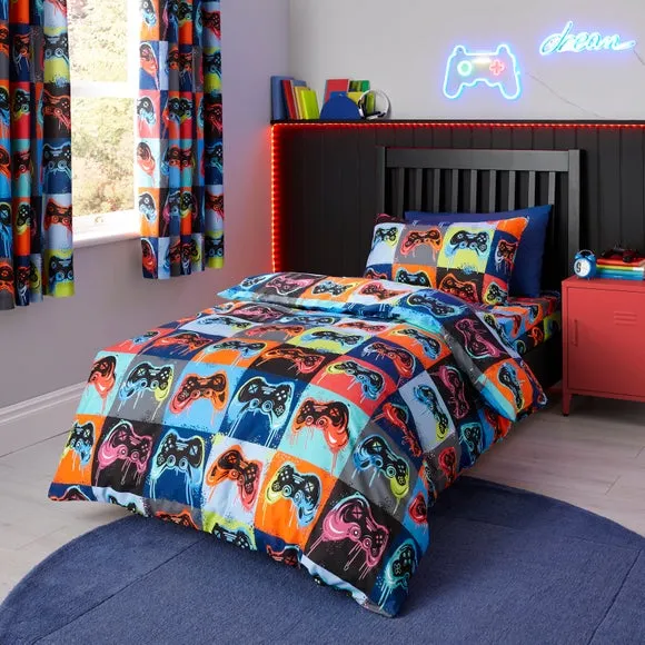 Game Mode Fitted Bed Sheet - Multicolor, Polycotton alternate view