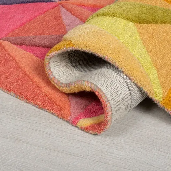 Reverie Geometric Rug with Kaleidoscope Design - Multicoloured, Wool by Dunelm, image 4