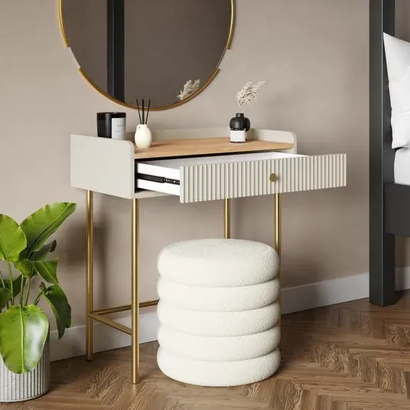 Georgi Compact Dressing Table with Storage - Natural, Oak Effect alternate view
