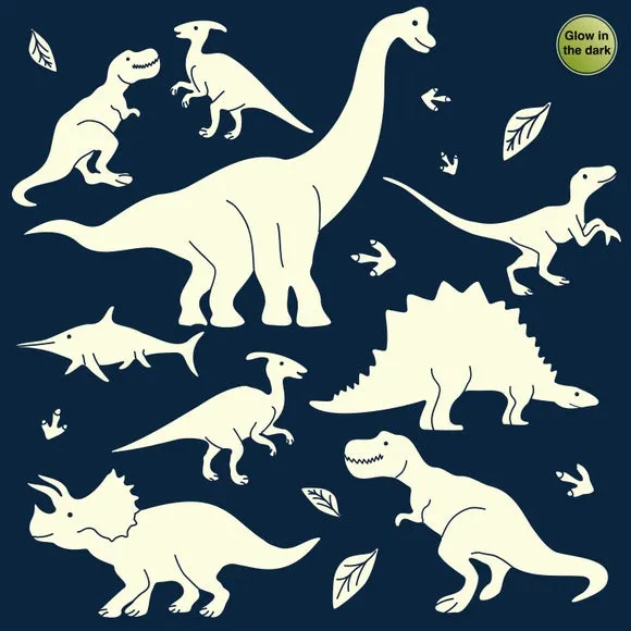 Small Dino Wall Sticker - Navy, PVC alternate view