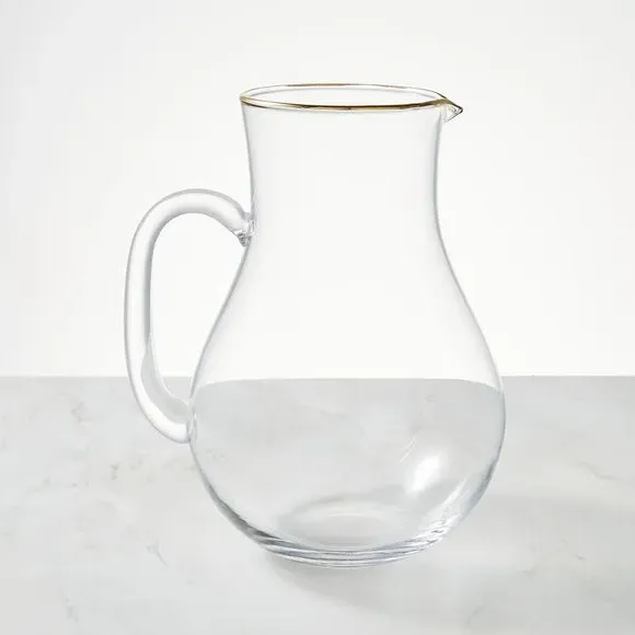 Gold Band Glass Jug 2L - Clear, Glass product