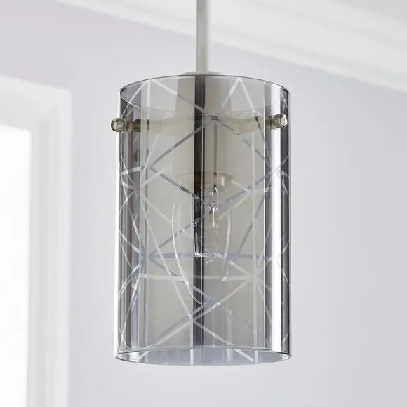 Grayson Cylindrical Easy Fit Pendant Shade - Smoked Glass alternate view