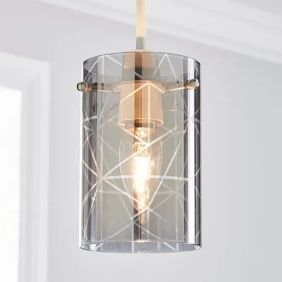 Grayson Cylindrical Easy Fit Pendant Shade - Smoked Glass product