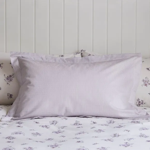 Hailey Ditsy Oxford Pillowcase - Mauve, Polycotton alternate view