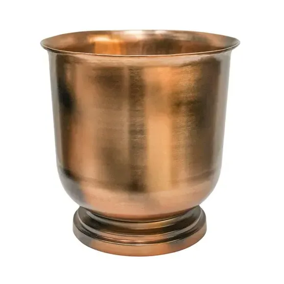 Wide Plant Pot with UV Protection - Copper, Metal alternate view
