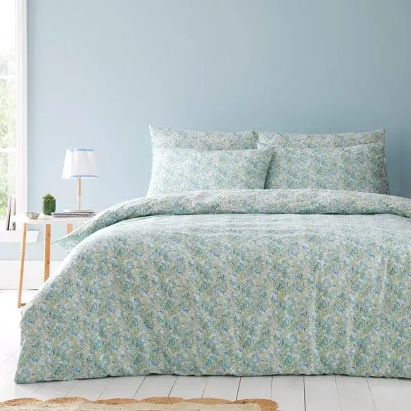 Harriet Meadow Duvet Cover & Pillowcase Set - Teal Blue, Polycotton product