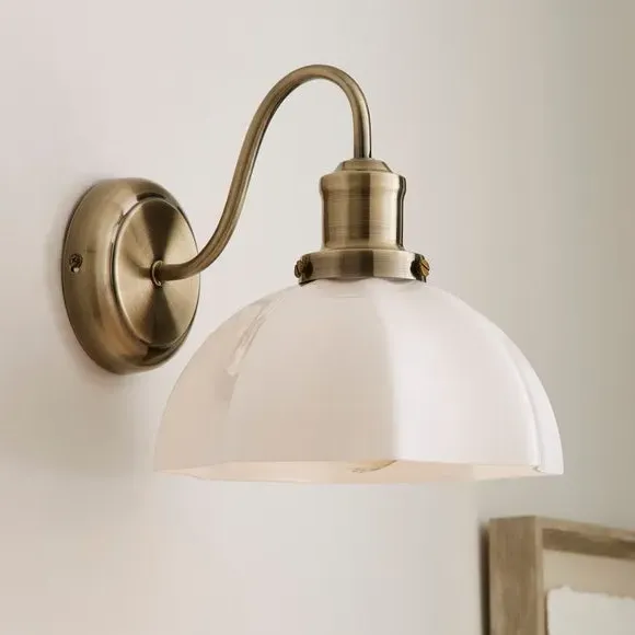 Hartfield Wall Light - Antique Brass, Opal Glass alternate view